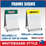 Frame Sign Whiteboard - 600mm x 900mm